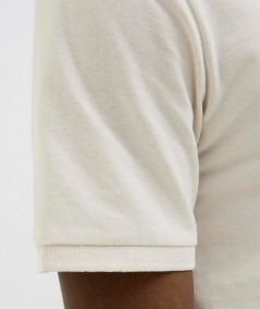 Polo liso de manga corta para hombre con corte regular
