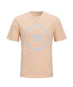 Camiseta regular fit con cuello redondo y algodón de alta calidad mas logo.