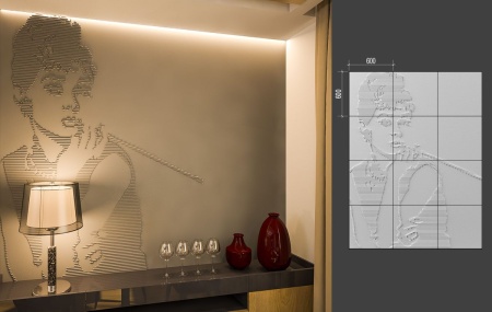 Барельеф Deco Line B-32 AUDREY HEPBURN