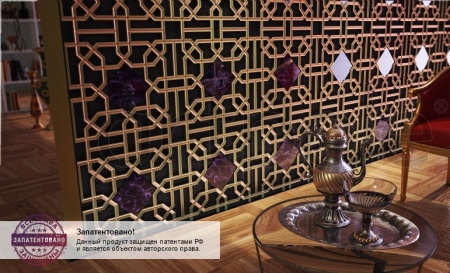 3D стеновые панели ARTPOLE Гипсовые SULTAN   стекло