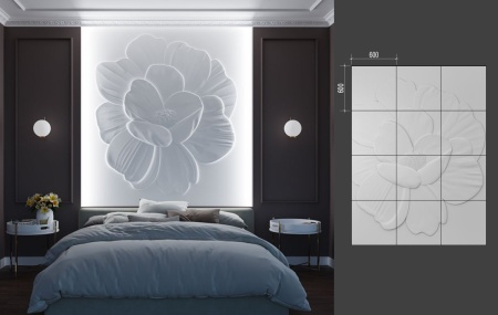 Барельеф Deco Line B-78 PEONY
