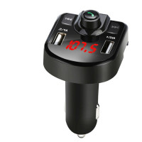 M9 Car Bluetooth MP3 Dual USB Car Charger (Black)