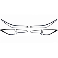 Toyota Fortuner 2.8 2021 to 2023 HeadLight & Tail Light cover matte black