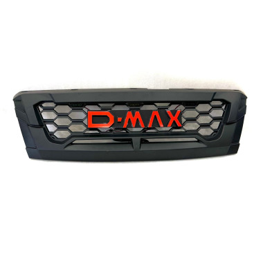 Isuzu D-Max Grill with red (D-MAX) letters, LED drving lights, 2016-2021