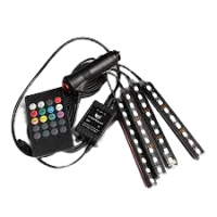 4 in 1 Universal Car USB 8_color APP Control LED Atmosphere Light Decorative Lamp