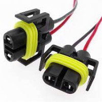 2 PCS Car H8 / H11 Bulb Holder Base Female Socket with Wire