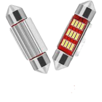 2 PCS 31mm 3W 180LM White Light 10 LED SMD 4014 CANBUS License 