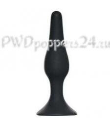 Чёрная анальная пробка Slim Anal Plug XL - 15,5 см