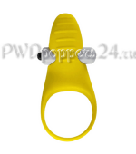 Желтое эрекционное виброкольцо Banana Ring