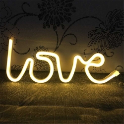 Световая надпись Love, 13*35 см. Теплый белый