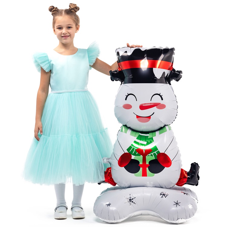 снеговик с подарком 147 см, воздух. китай