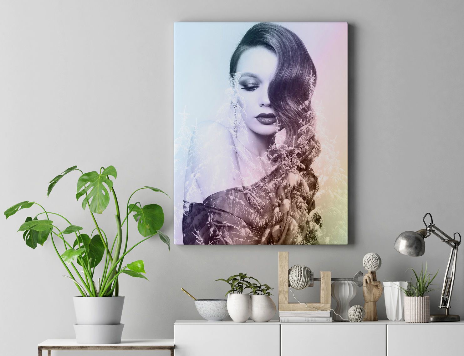 фото на холсте двойная экспозиция