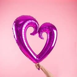 Шар сердце фигурный