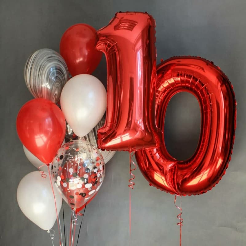 красно-белый сет с 2-мя цифрами