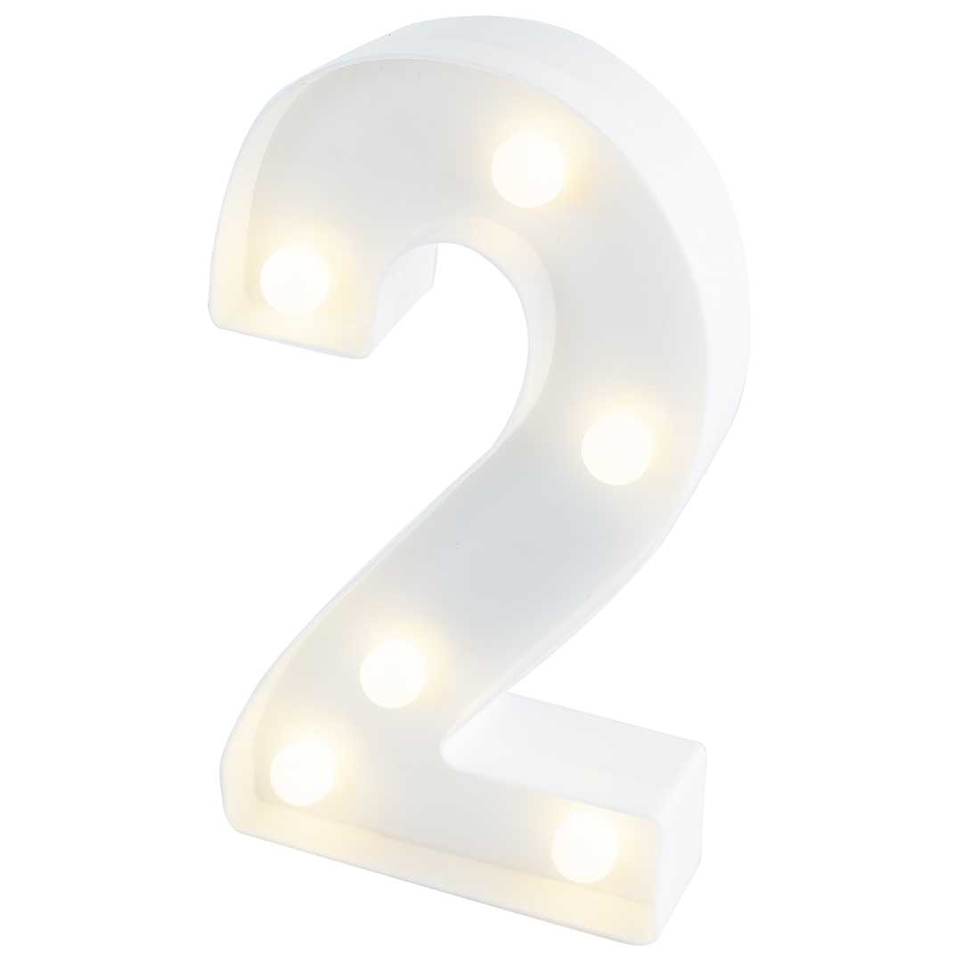 светодиодная цифра в ассортименте, 21 см