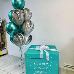 Коробка в бирюзовой гамме 