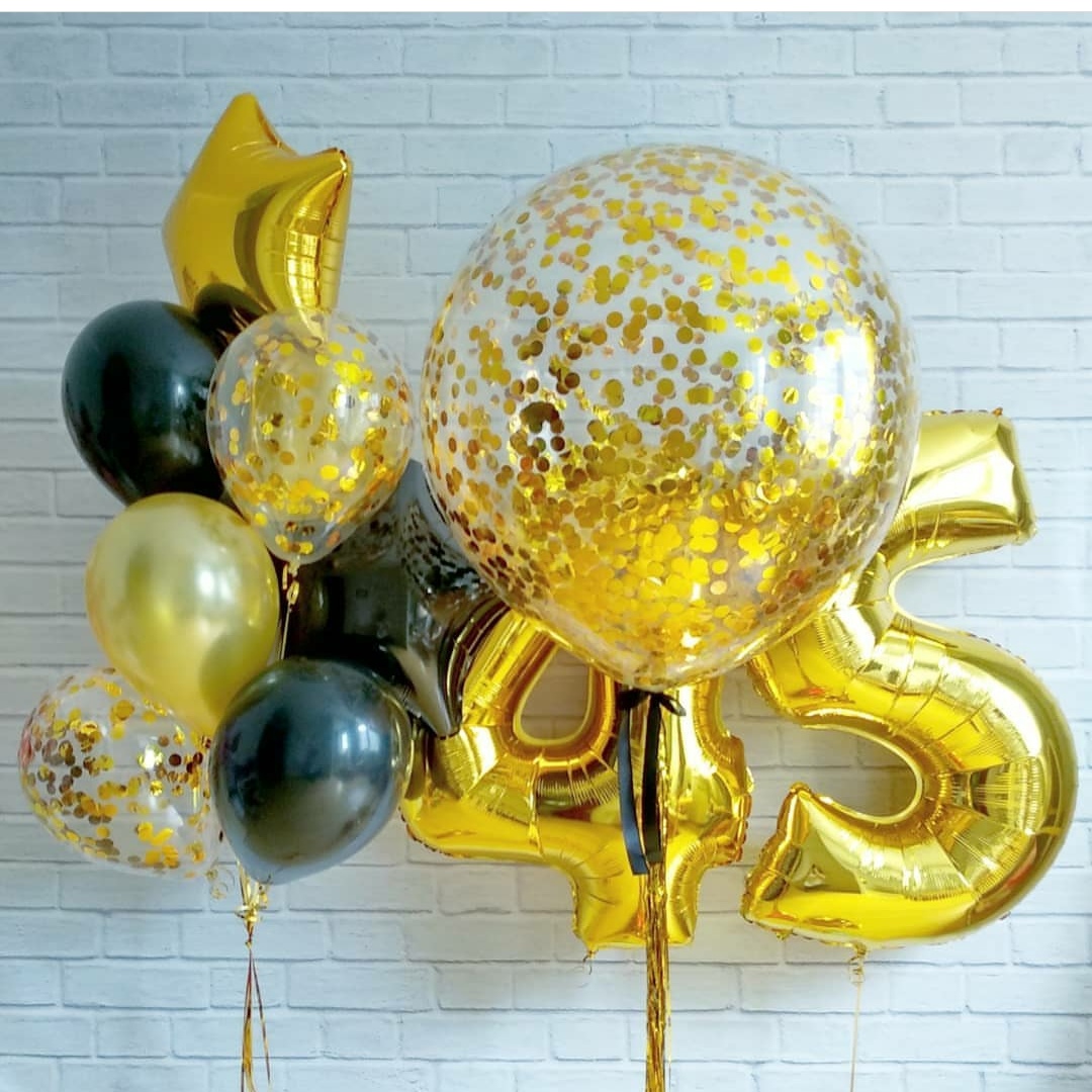 набор шаров с цифрами и гигантом 