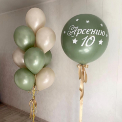 Шар цвета эвкалипт и фонтан природных оттенков