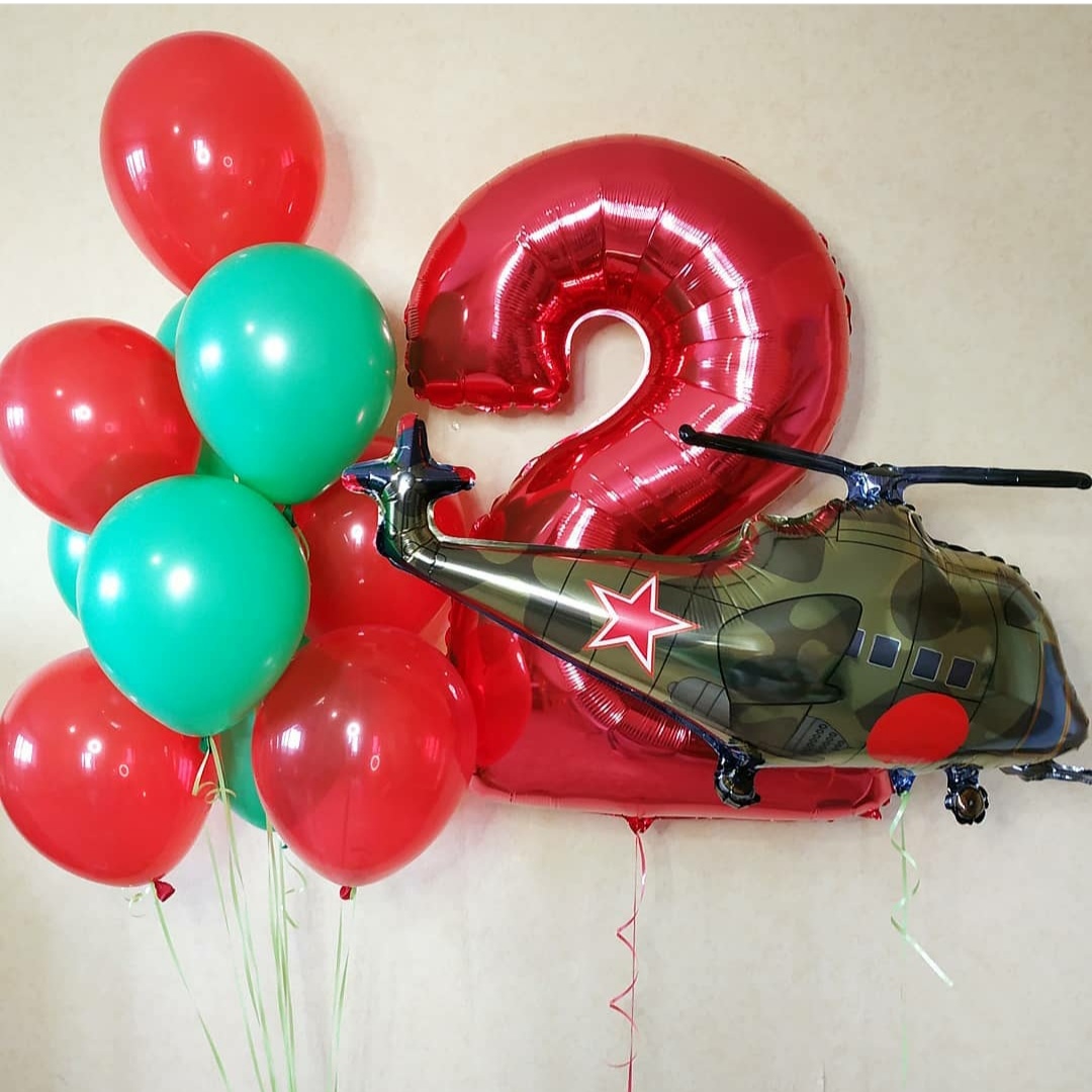 шарики на 2 года с самолетиком