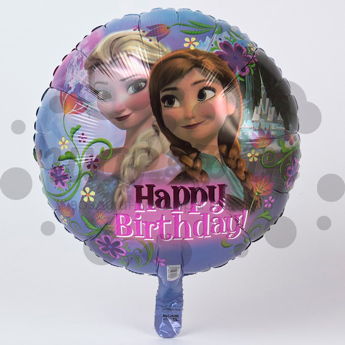 шар-круг анна и эльза happy birthday