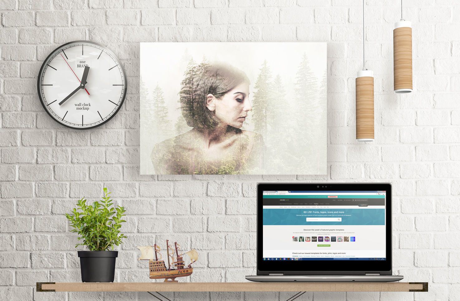 фото на холсте двойная экспозиция