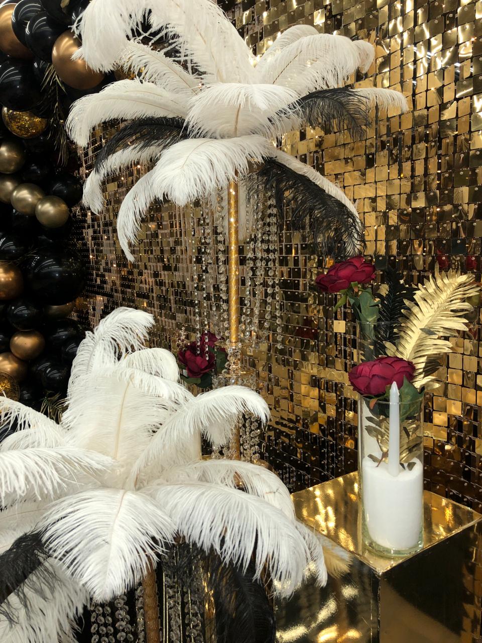 фотозона в стиле black and gold