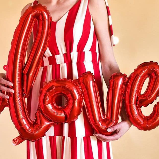 фольгированная надпись love, 41см