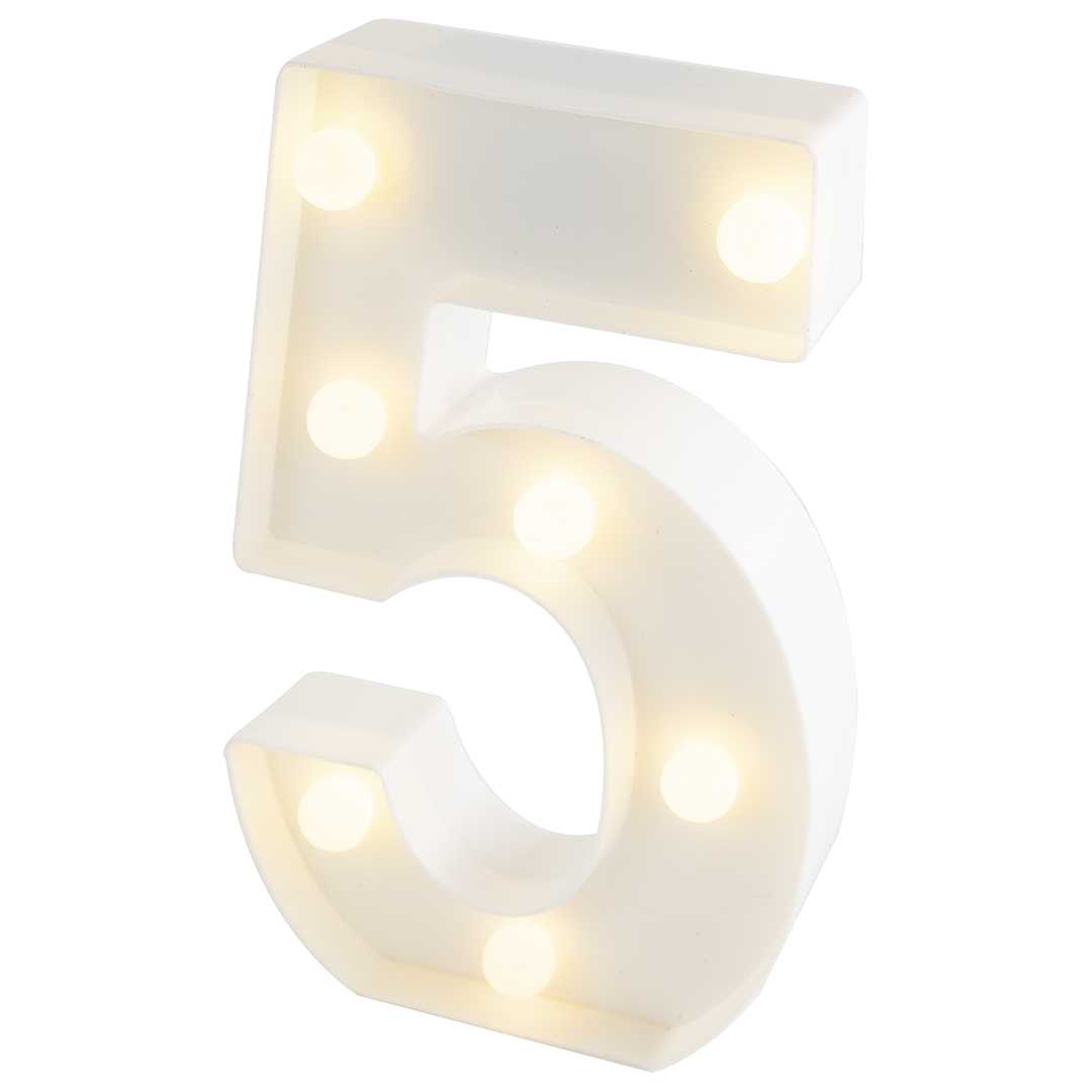 светодиодная цифра в ассортименте, 21 см