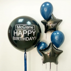 Сет из черно синих шаров 