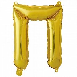 шар 90 см, буква п, золото