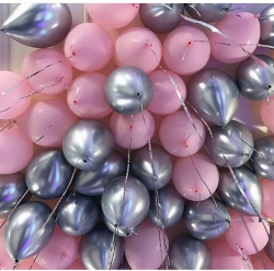 Серебряный хром и нежный розовый