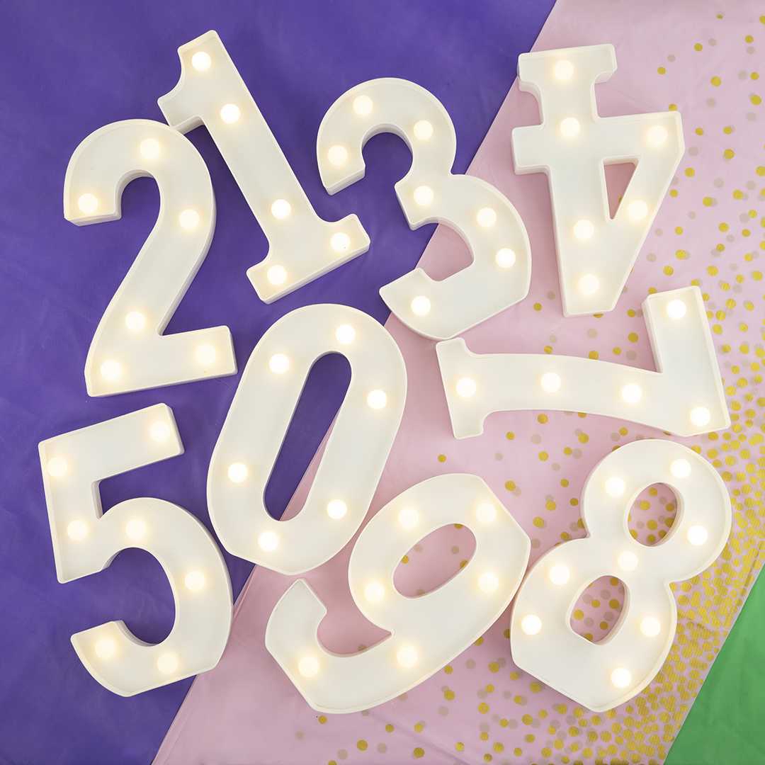 светодиодная цифра в ассортименте, 21 см