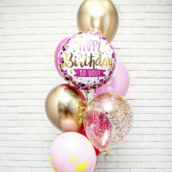 Мини фонтан в розовых цветах HB