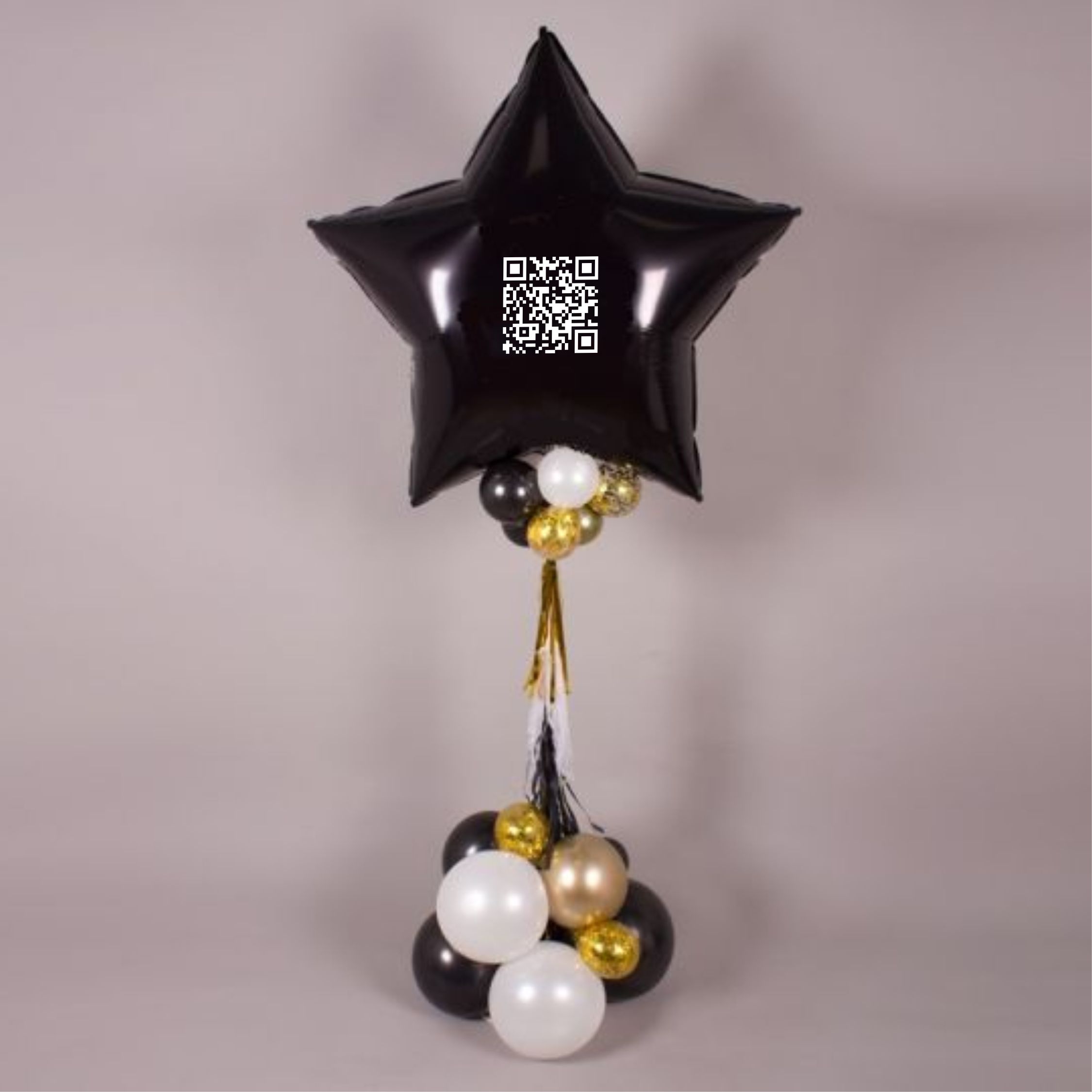 шар-звезда 65 см с qr-кодом