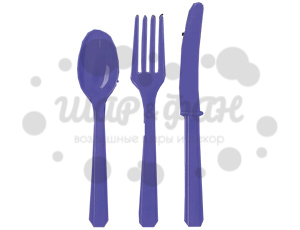 столовые приборы пласт purple 24шт