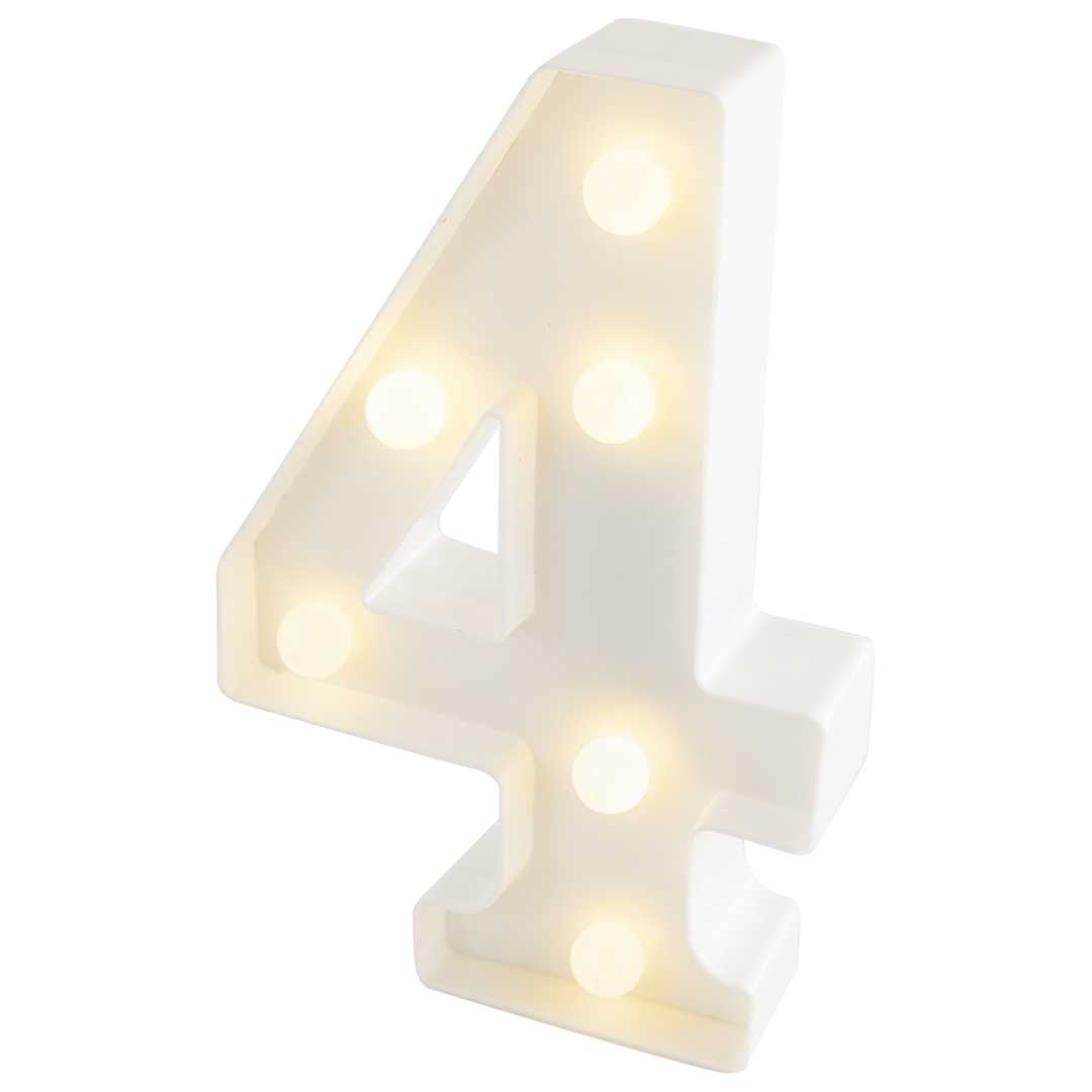 светодиодная цифра в ассортименте, 21 см