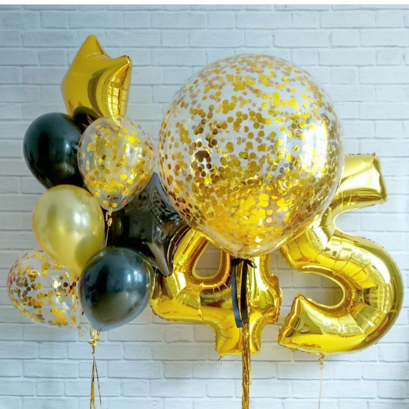 набор шаров с цифрами и гигантом 