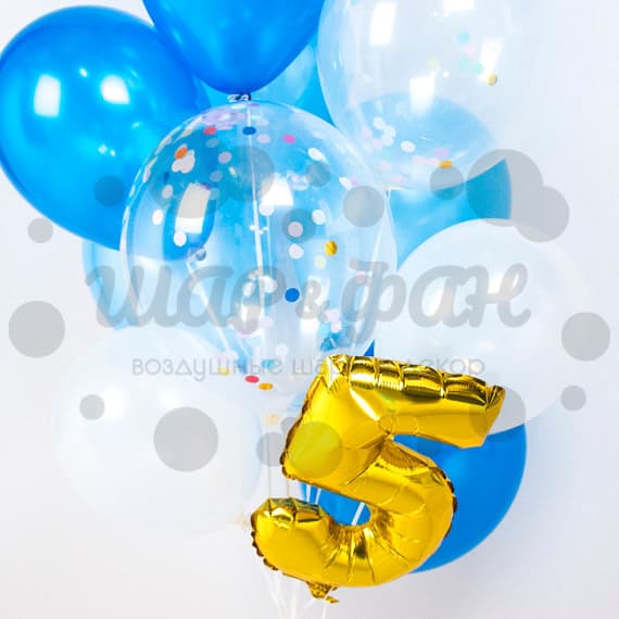 сюрприз для мальчика. синий+золото.