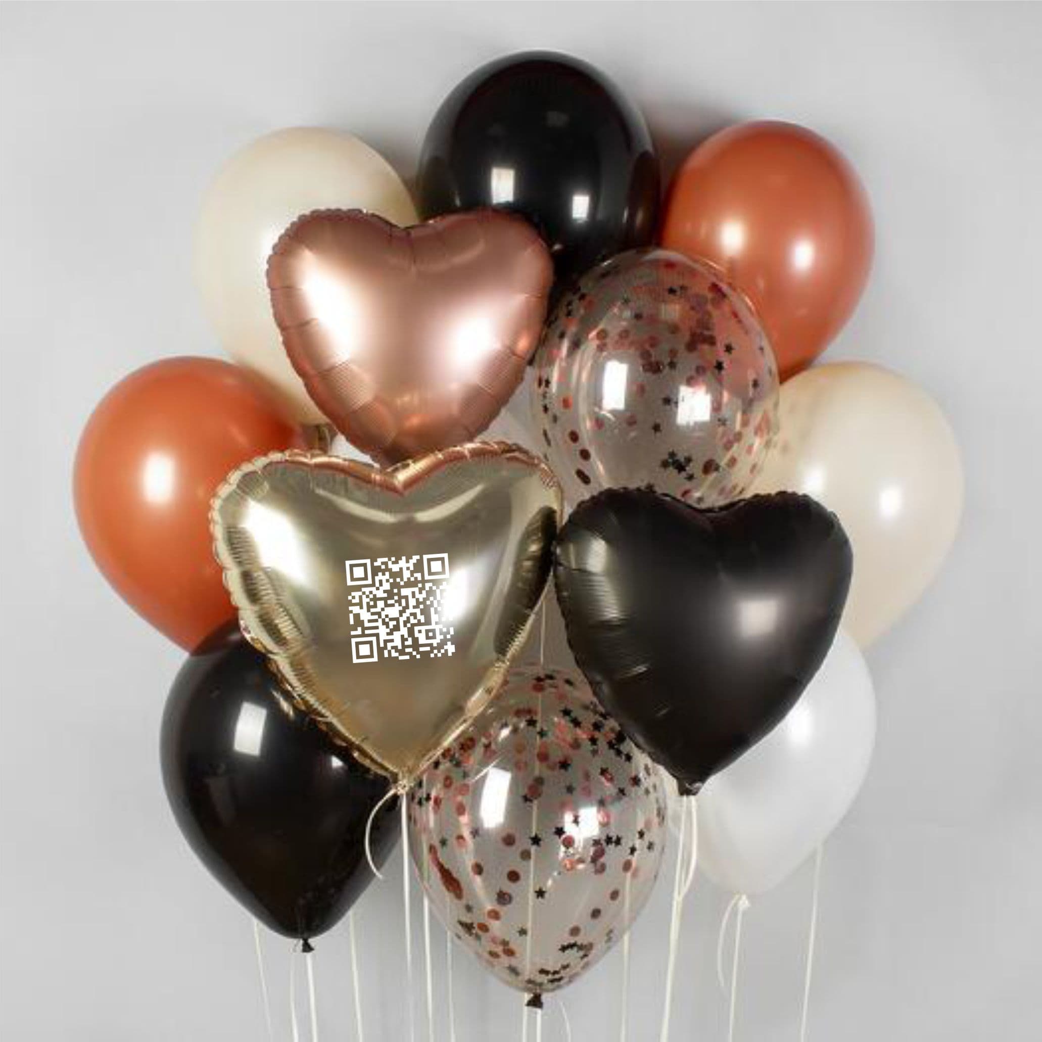 шар-сердце 45 см с qr-кодом