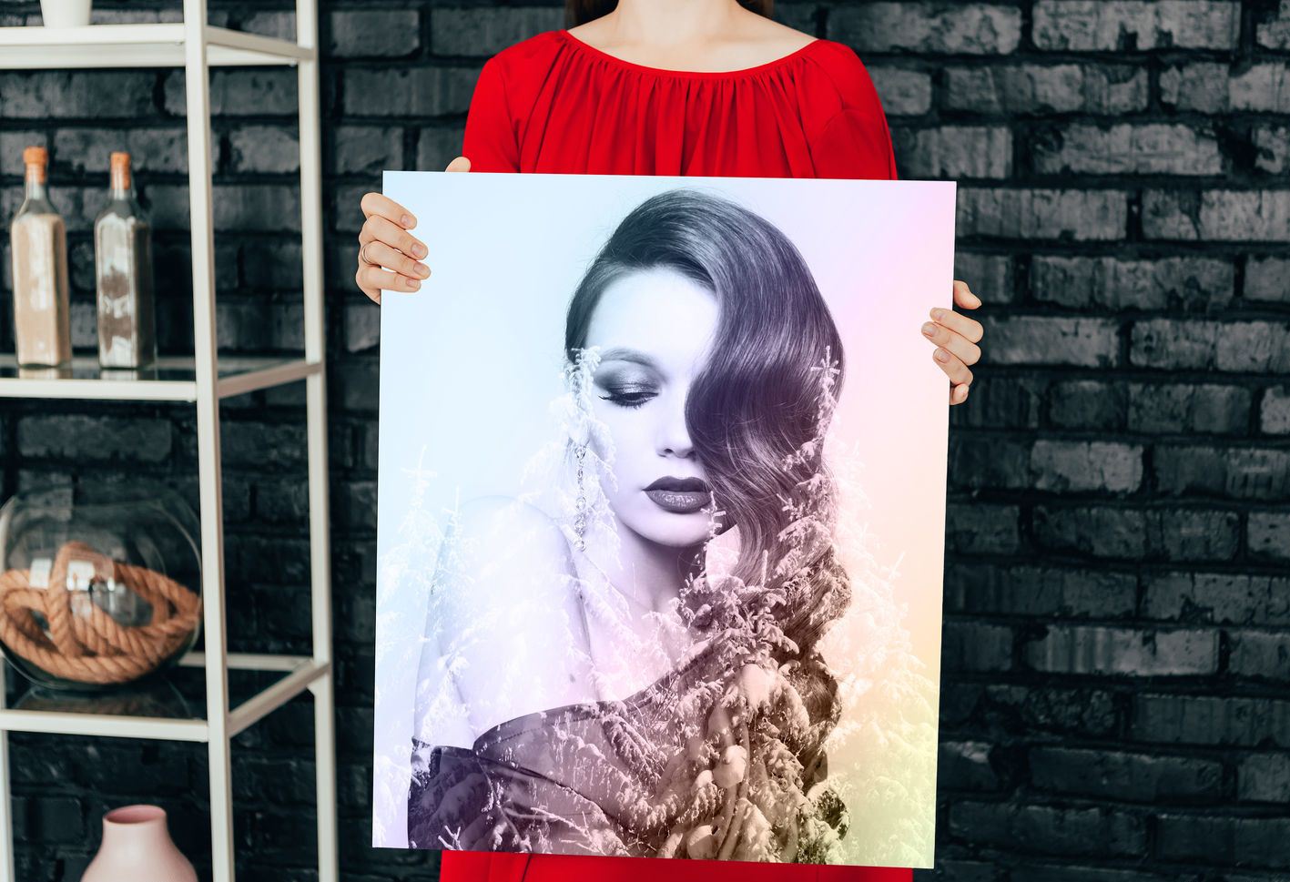 фото на холсте двойная экспозиция