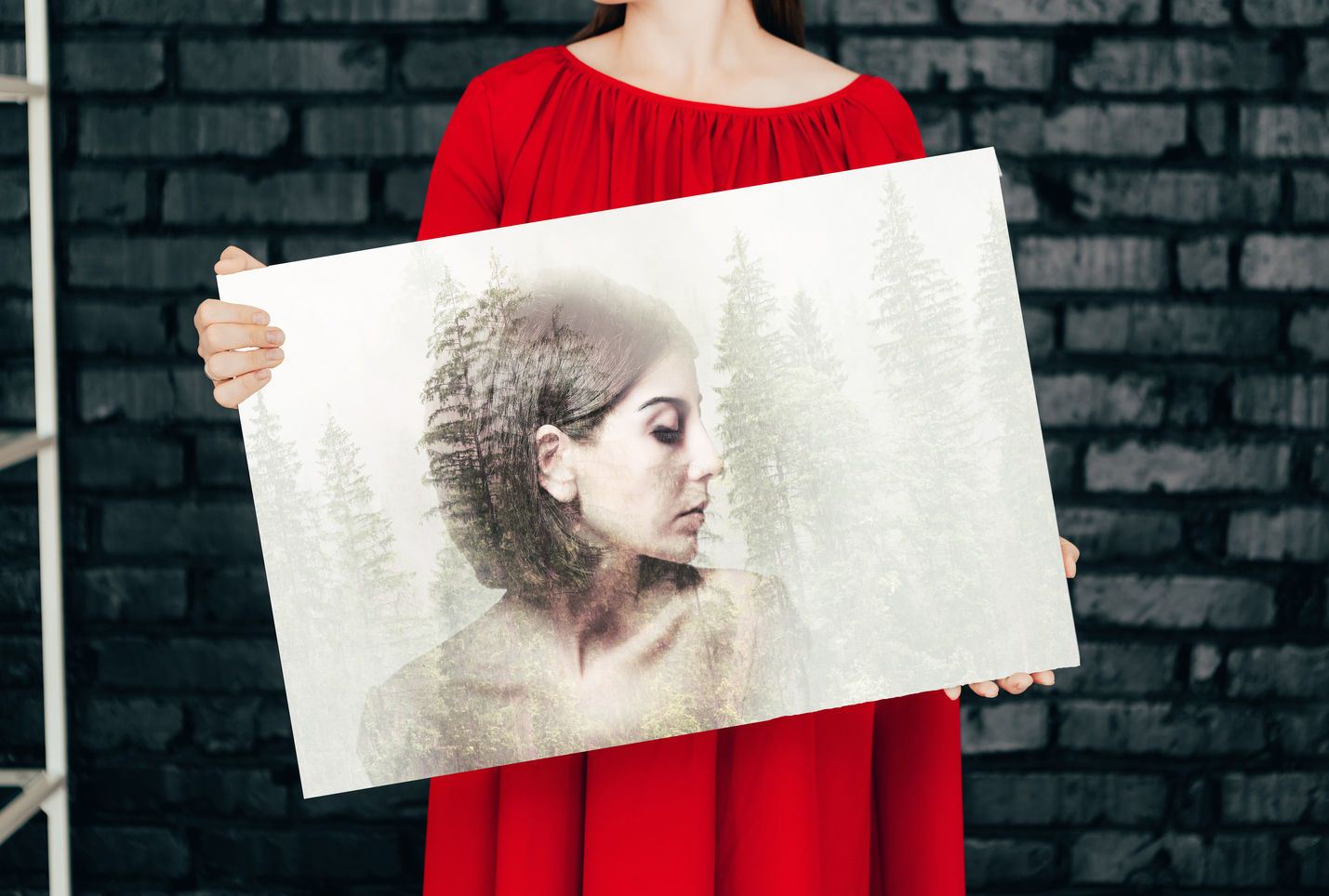 фото на холсте двойная экспозиция