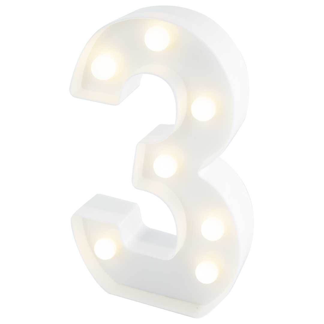 светодиодная цифра в ассортименте, 21 см