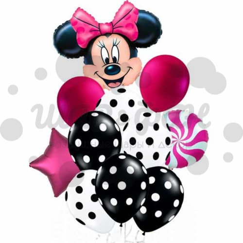 букет из ярких шаров минни маус