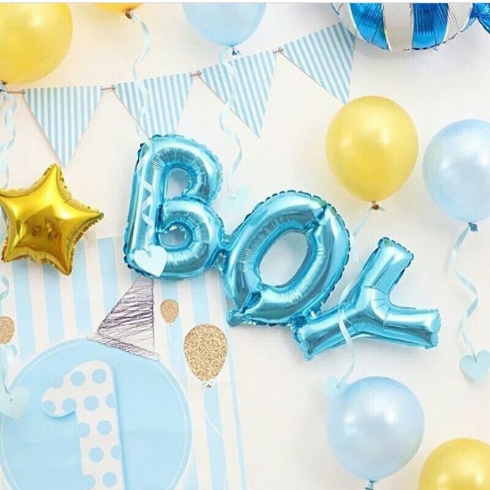 фольгированная надпись "boy", 30см