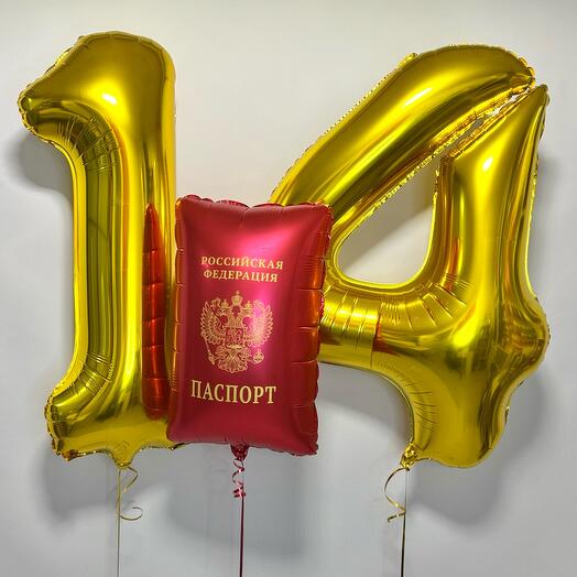 шар паспорт, фольгированный 54 см