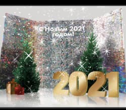 3D фотозона из пайеток на Новый Год