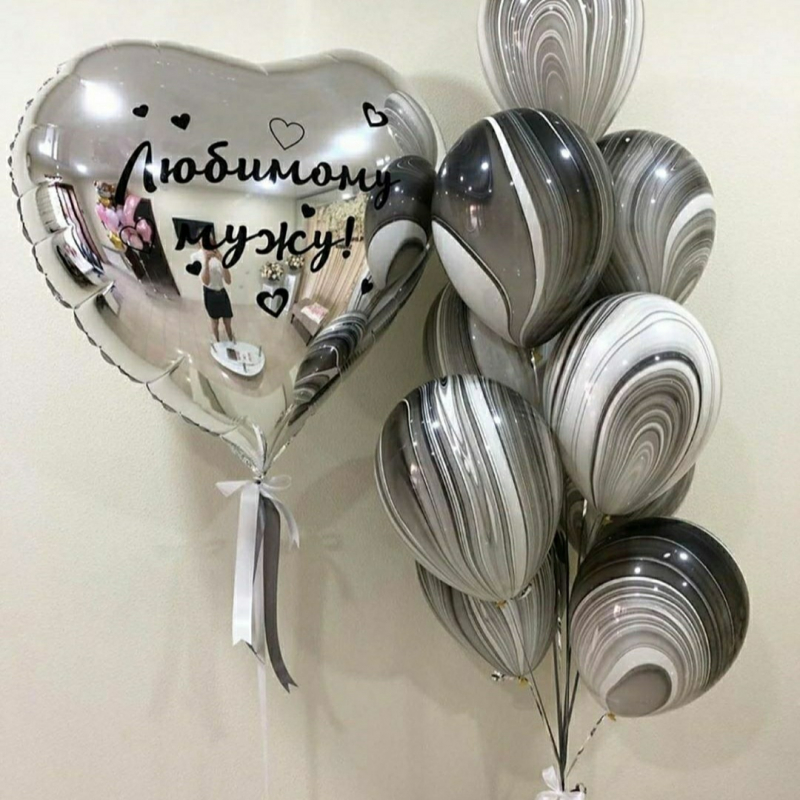 набор шаров серебряный космос 