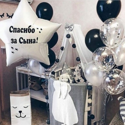 Стильные шары на выписку