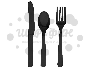Столовые приборы пласт Black 24шт