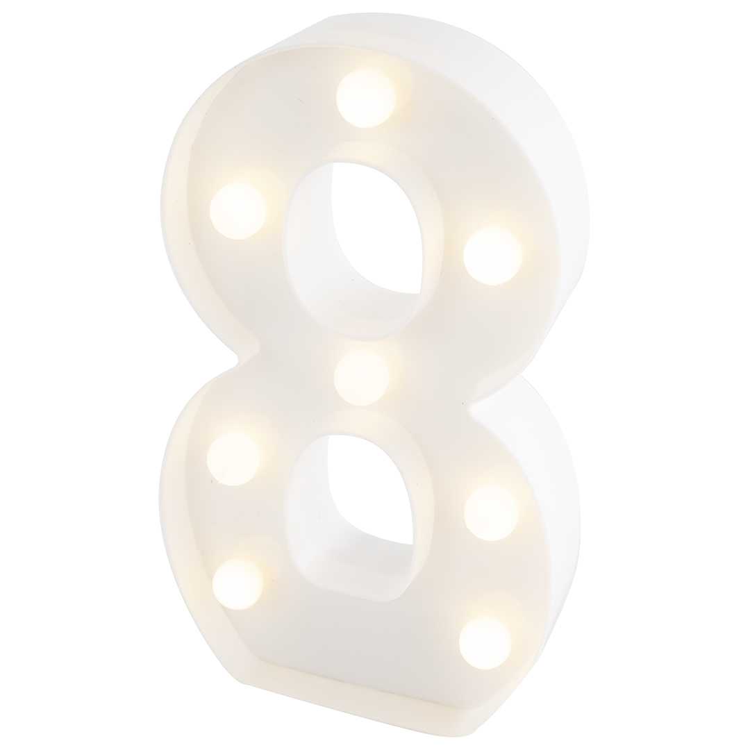 светодиодная цифра в ассортименте, 21 см